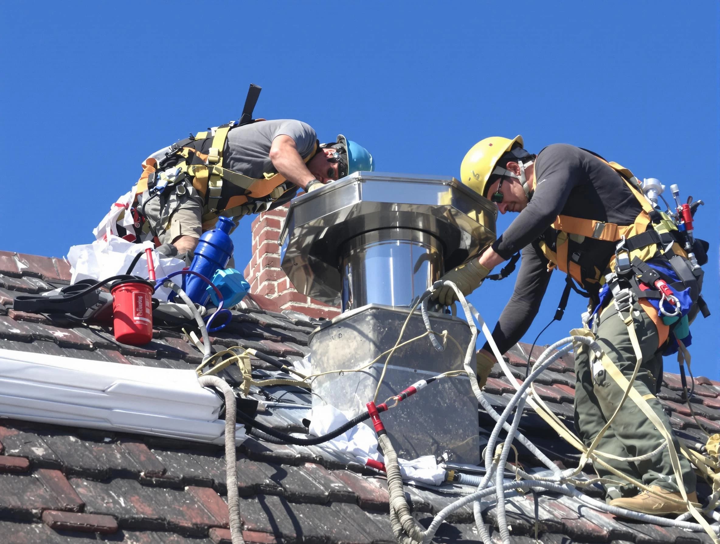 Protective chimney cap installed by Westfield Chimney Sweep in Westfield, NJ