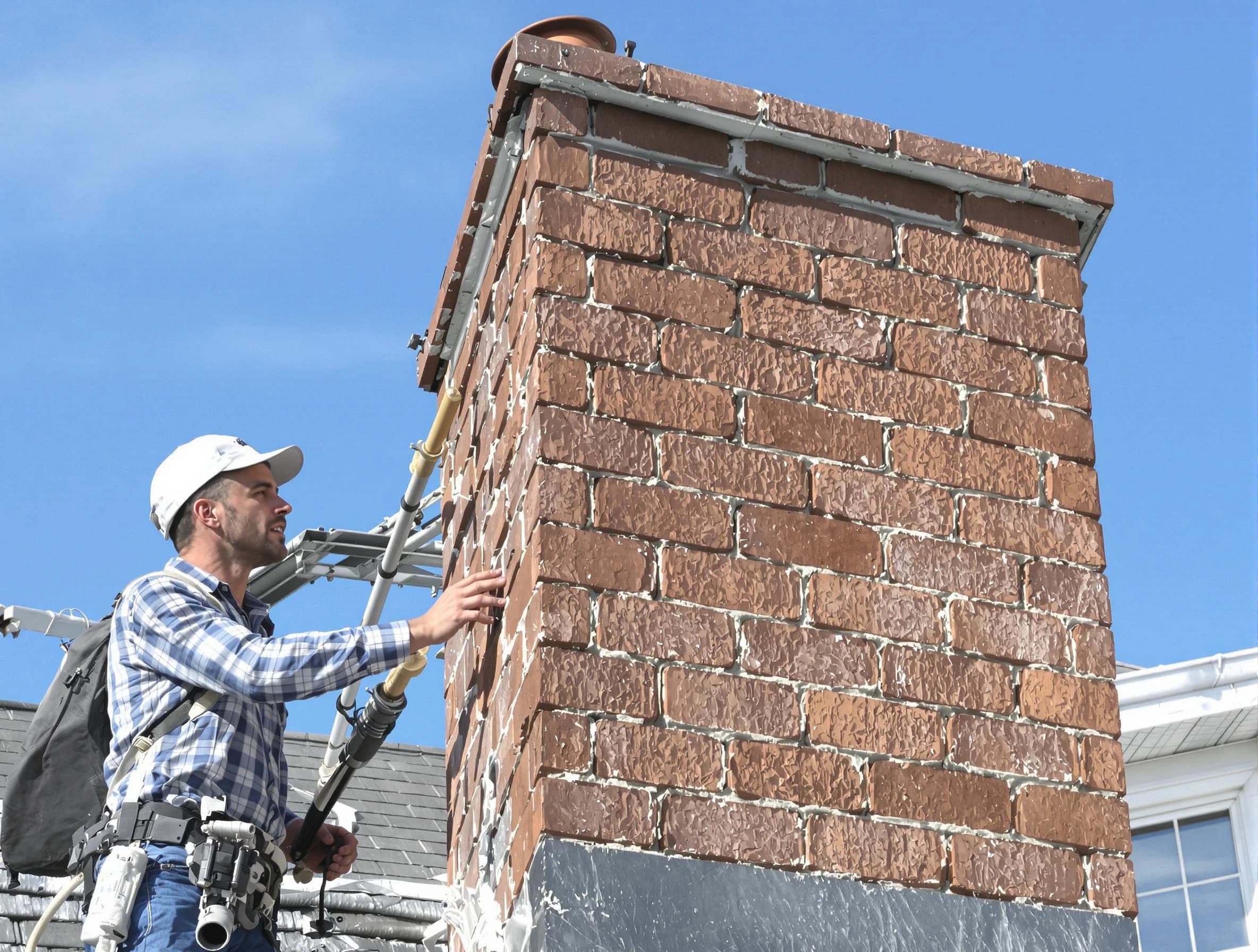 Brickwork for a chimney rebuild by Westfield Chimney Sweep in Westfield, NJ