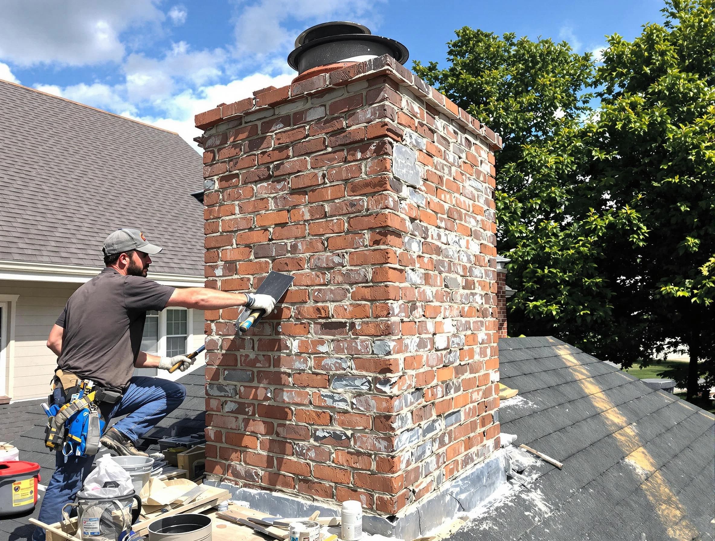 Completed chimney rebuild by Westfield Chimney Sweep in Westfield, NJ