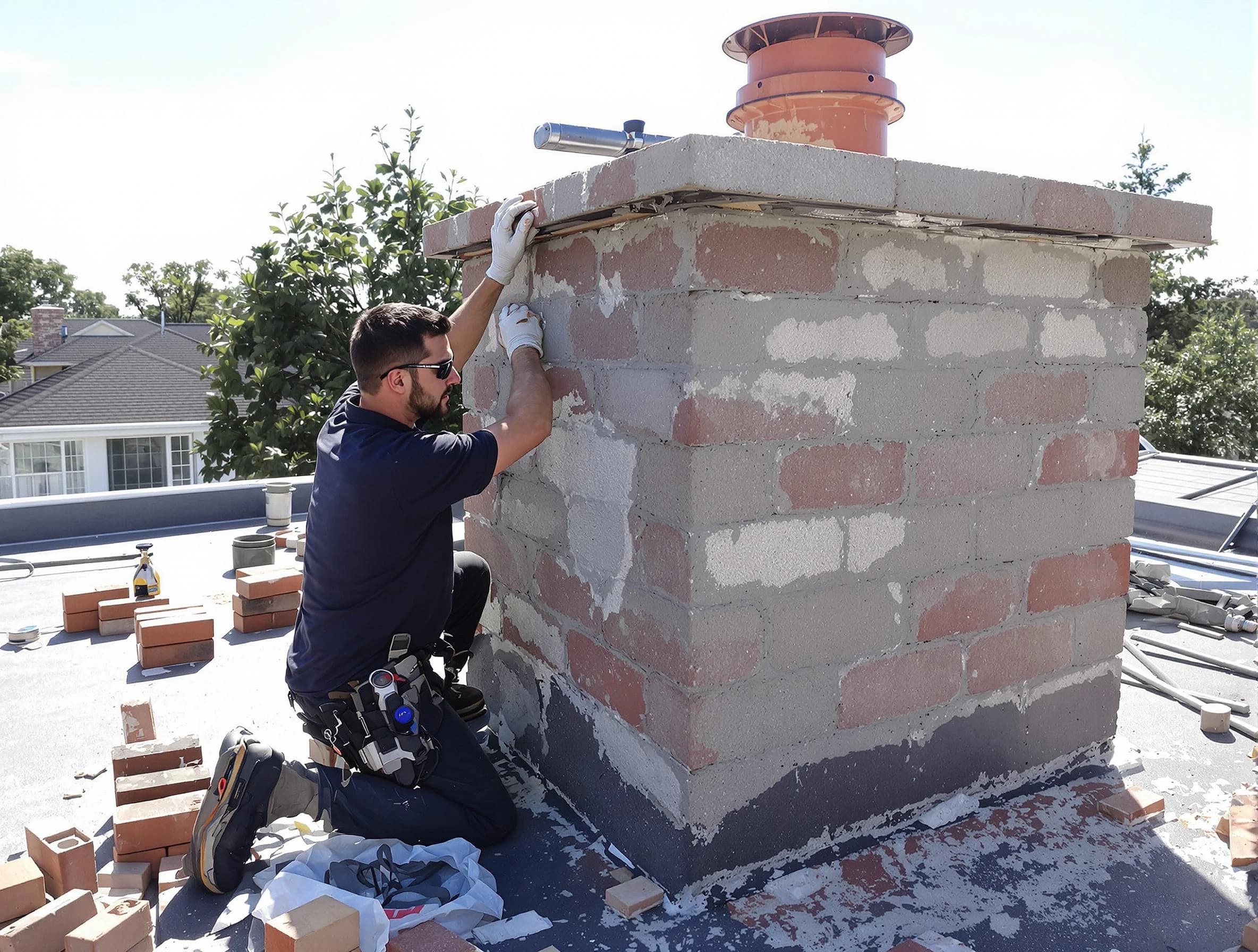 Advanced chimney repair process by Westfield Chimney Sweep in Westfield, NJ