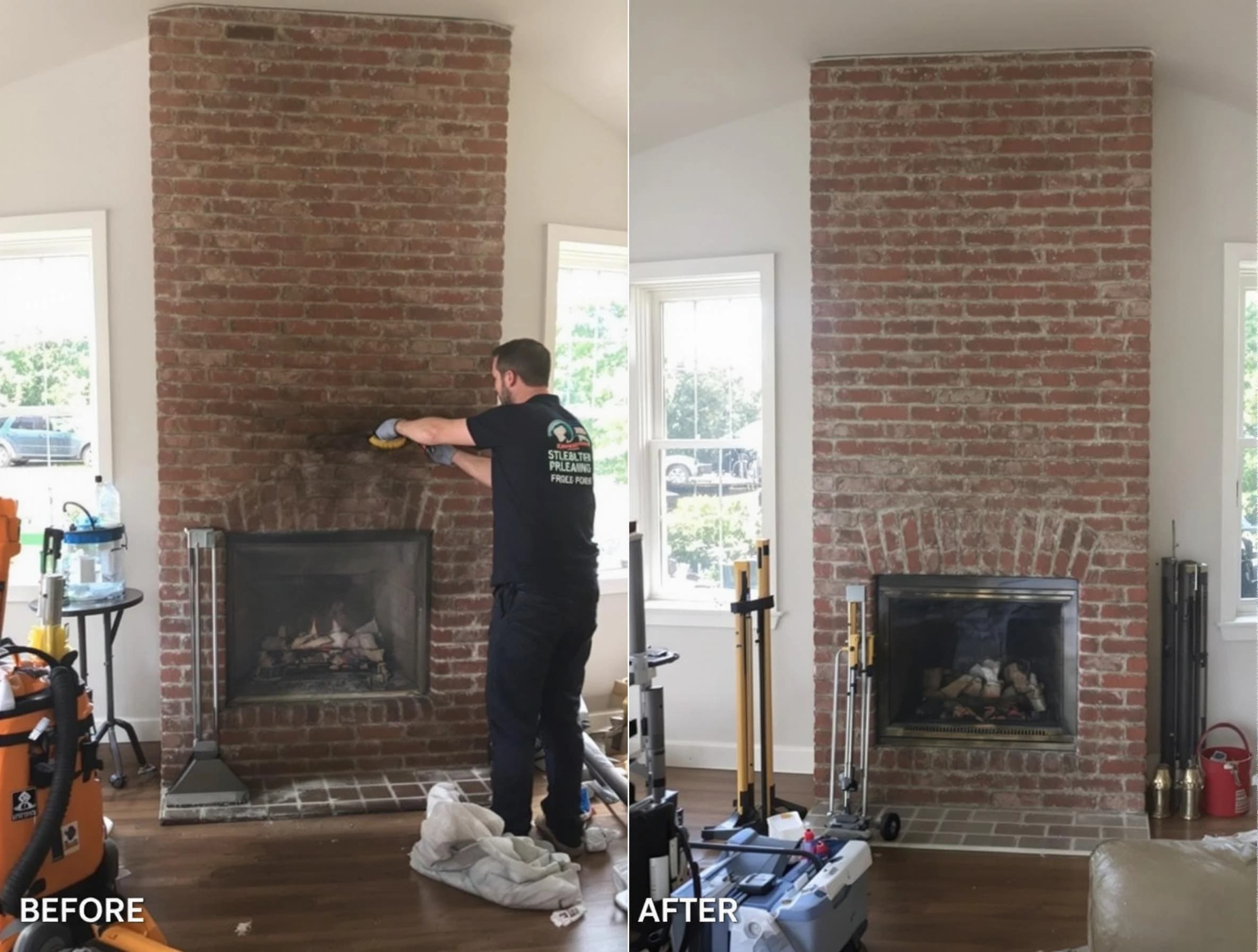 Finished chimney sweeping service by Westfield Chimney Sweep in Westfield, NJ