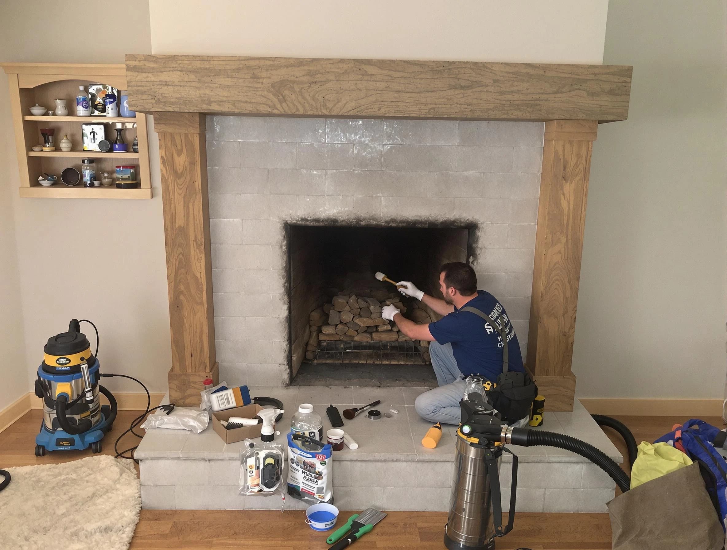 Detailed creosote removal process by Westfield Chimney Sweep in Westfield, NJ