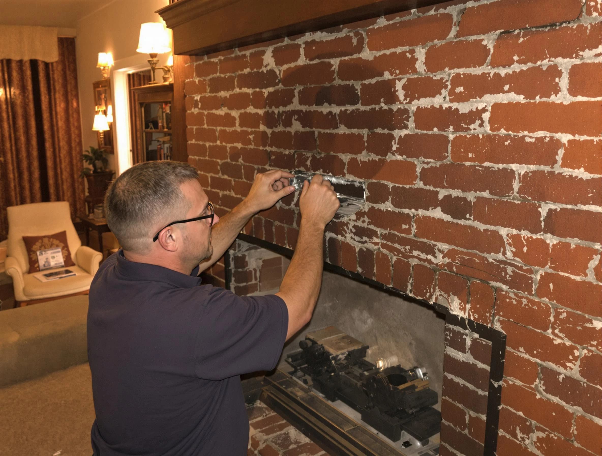 Westfield Chimney Sweep expert fixing a fireplace in Westfield, NJ